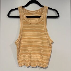 Pink and white stripe aerie‎ racerback tank top